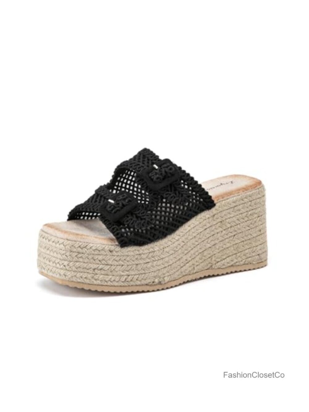Women's Bohemian High Heels Square Open Toe Comfortable Dressy Slides